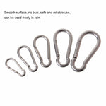 Moschettone in acciaio inossidabile M7 Gancio a molla Multi-utensile per alpinismo Fibbia per gancio da campeggio Corda per gancio, diametro interno: 6,84 mm, M7