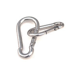 Moschettone in acciaio inossidabile M6 Gancio a molla Multiutensile per alpinismo Fibbia per gancio da campeggio Corda per gancio, diametro interno: 5,8 mm, M6