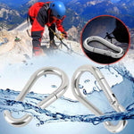 Moschettone in acciaio inossidabile M6 Gancio a molla Multiutensile per alpinismo Fibbia per gancio da campeggio Corda per gancio, diametro interno: 5,8 mm, M6