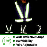 Gilet di sicurezza riflettente flessibile per corsa notturna