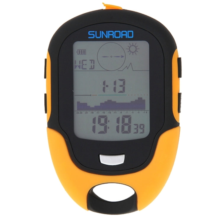 Altimetro digitale LCD multifunzione SUNROAD con bussola, barometro, termometro, igrometro, previsioni del tempo, torcia a LED e orologio, Multifunction