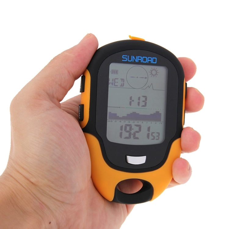 Altimetro digitale LCD multifunzione SUNROAD con bussola, barometro, termometro, igrometro, previsioni del tempo, torcia a LED e orologio, Multifunction