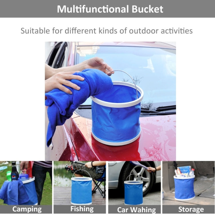Secchio pieghevole multifunzionale da 9 litri per lavaggio auto/pesca/stoccaggio, consegna colore casuale, Foldable Bucket