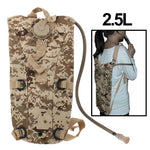 Zaino con sacca idrica in nylon da 2,5 litri con tubo/sacca idrica, 2.5L, 2.5L (Black)