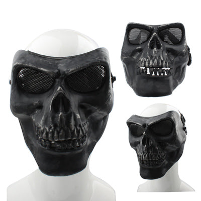 Maschera facciale scheletro con fasce elastiche regolabili