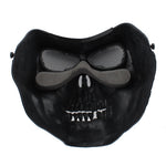 Maschera facciale anti-bomba BB scheletro terrificante ad alta intensità con fasce elastiche