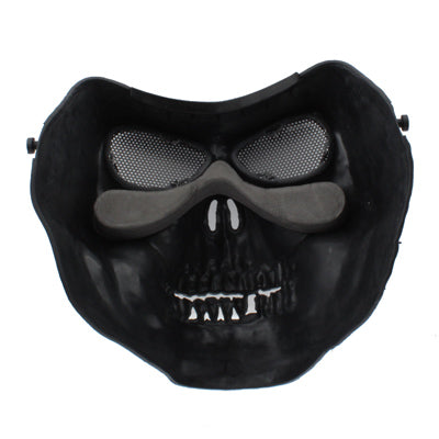 Maschera facciale anti-bomba BB scheletro terrificante ad alta intensità con fasce elastiche