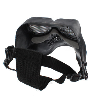 Maschera facciale anti-bomba BB scheletro terrificante ad alta intensità con fasce elastiche