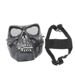 Maschera facciale anti-bomba BB scheletro terrificante ad alta intensità con fasce elastiche