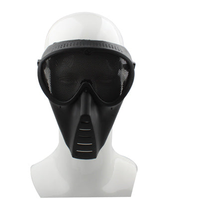 Maschera di protezione integrale in plastica con occhiali in rete per giochi di paintball softair di sopravvivenza all'aperto, Face Guard