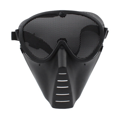 Maschera di protezione integrale in plastica con occhiali in rete per giochi di paintball softair di sopravvivenza all'aperto, Face Guard