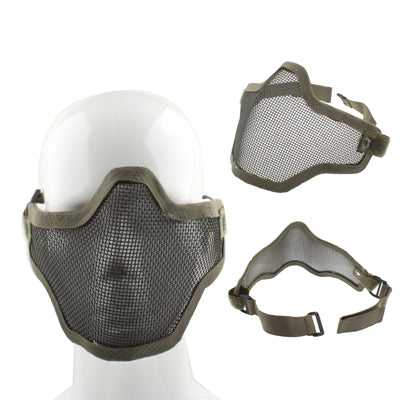Maschera di protezione stile rete a mezza faccia con cinturino elastico, Net Mesh Style Mask (Army Green), Half Face Net Mesh Style Mask(Black), Net Mesh Style Mask(Brown)