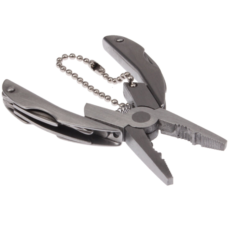 Mini pinza multifunzionale in acciaio inossidabile, pinza, coltello, kit di utensili, portachiavi, 5 In 1