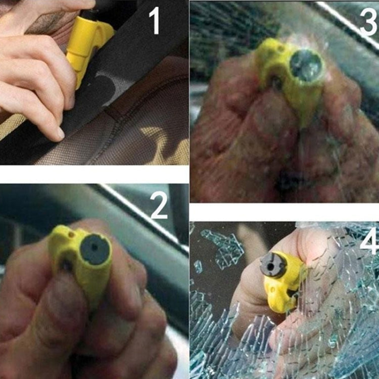 Strumento portatile per martello di emergenza per auto 3 in 1, portachiavi, coltello per vetri rotti, 2 in 1 Black, 2 in 1 Red, 2 in 1 Yellow