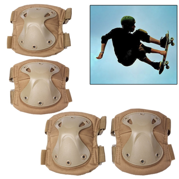 Set ginocchiere e gomitiere, Pads Set(Yellowish Brown)