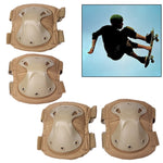 Set ginocchiere e gomitiere, Pads Set(Yellowish Brown)
