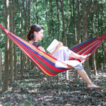 Amaca singola da campeggio in tela per esterni, dimensioni: 185 cm x 80 cm, 185cm x 80cm (Red), 260cm x 100cm (Blue)