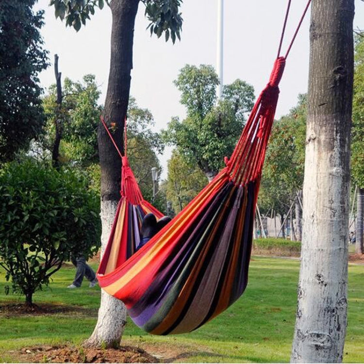 Amaca singola da campeggio in tela per esterni, dimensioni: 185 cm x 80 cm, 185cm x 80cm (Red), 260cm x 100cm (Blue)