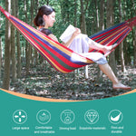 Amaca singola da campeggio in tela per esterni, dimensioni: 185 cm x 80 cm, 185cm x 80cm (Red), 260cm x 100cm (Blue)