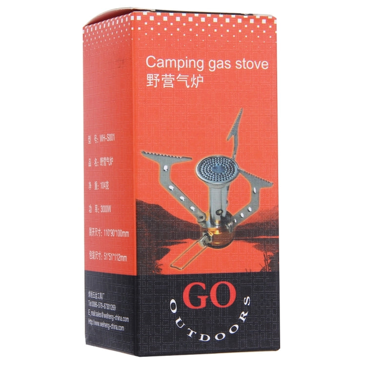 Fornello a gas da campeggio ultra mini portatile da esterno in acciaio inossidabile WH-S001, WH-S001