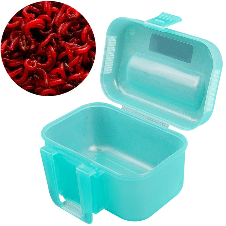Scatola per attrezzatura da pesca in plastica per lombrichi vivi, scatola per esche per gamberetti, Bug Shrimp Bait Box