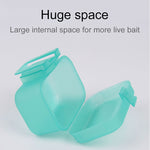 Scatola per attrezzatura da pesca in plastica per lombrichi vivi, scatola per esche per gamberetti, Bug Shrimp Bait Box
