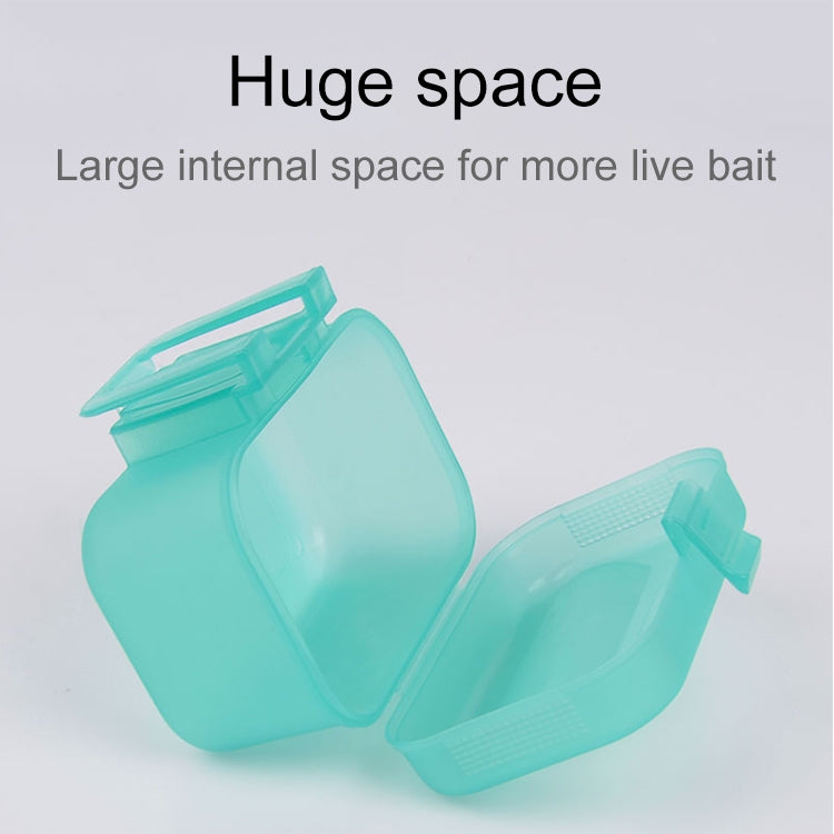 Scatola per attrezzatura da pesca in plastica per lombrichi vivi, scatola per esche per gamberetti, Bug Shrimp Bait Box