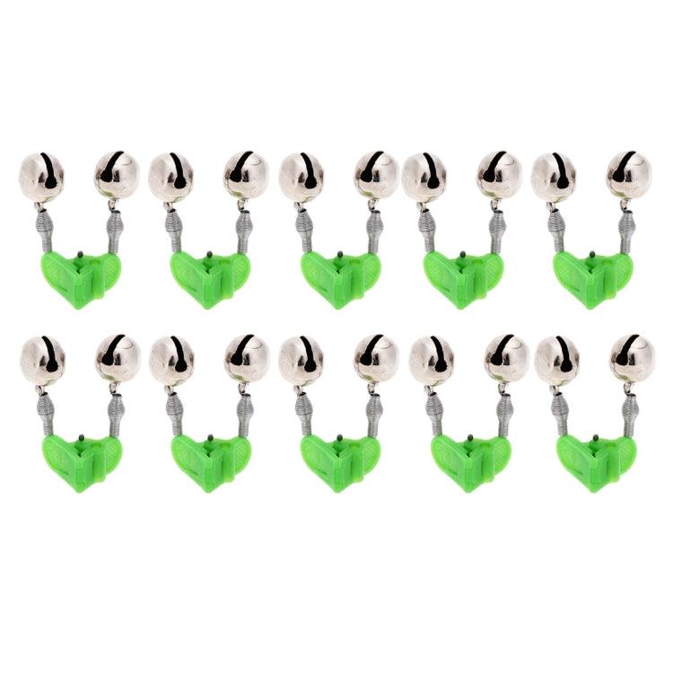 10 accessori da pesca, campanelli gemelli, clip su canna da pesca, allarme esca da pesca, consegna colore casuale, Fishing Bait Alarm