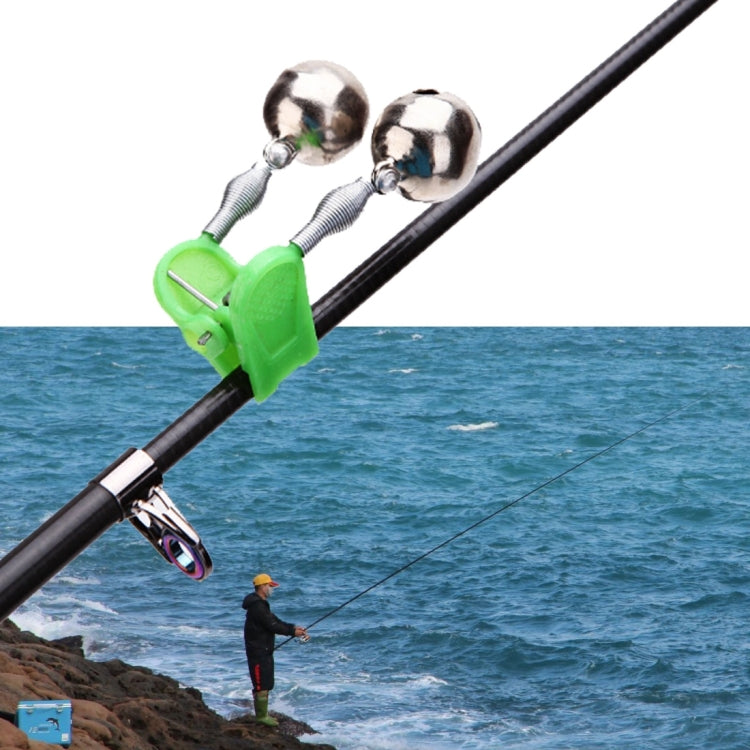 10 accessori da pesca, campanelli gemelli, clip su canna da pesca, allarme esca da pesca, consegna colore casuale, Fishing Bait Alarm