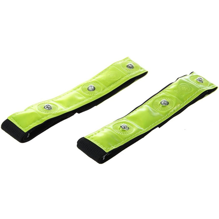 2 fasce riflettenti per braccia/gambe con 4 luci a LED, 2PCS 4LED