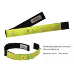 2 fasce riflettenti per braccia/gambe con 4 luci a LED, 2PCS 4LED