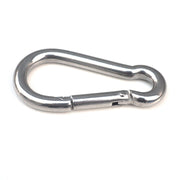 Moschettone in acciaio inossidabile M5 Gancio a molla Multiutensile per alpinismo Fibbia per gancio da campeggio Corda per gancio, diametro interno: 4,9 mm, M5