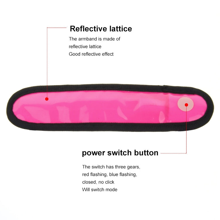 Torcia a LED con striscia polimerica a clip con indicatore luminoso a batteria, LED Magenta, LED Green, LED Orange