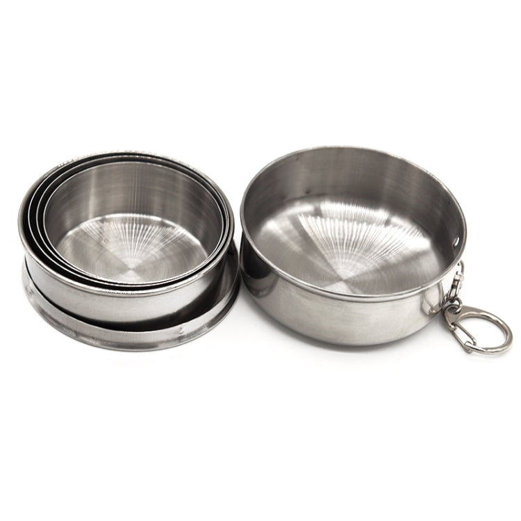 Dimensioni della tazza da esterno retrattile in acciaio inossidabile: 85 x 72 x 72 mm (grande), Size: 85 x 72 x 72 mm