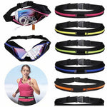 Marsupio sportivo impermeabile elastico in vita con due tasche, marsupio con cerniera, Green, Sports+Orange, Blue, Sports+Black, Magenta