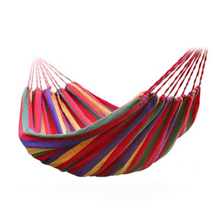 Amaca da campeggio in tela per esterni con allargamento singolo a strisce rosse, dimensioni: 190 cm x 100 cm, 190cm x 100cm (Red)