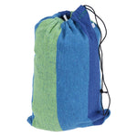 Amaca da campeggio in tela per esterni con allargamento singolo a strisce blu, dimensioni: 190 cm x 100 cm, 190cm x 100cm (Blue)