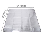 Ispessimento di 7 mm del doppio cuscinetto antiumidità in alluminio/cuscino da campeggio, dimensioni: 200 cm x 200 cm, 200cm x200 Aluminum film