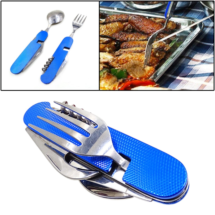 Set posate pieghevoli da viaggio 6 in 1 in acciaio inox