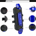 AQY-093 Fanale posteriore per bici a LED ricaricabile tramite USB rimovibile
