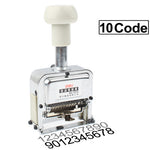 Numeratore automatico in materiale metallico ad alte prestazioni (codice 10), 10 Code
