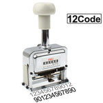 Numeratore automatico in materiale metallico ad alte prestazioni (codice 12), 12 Code