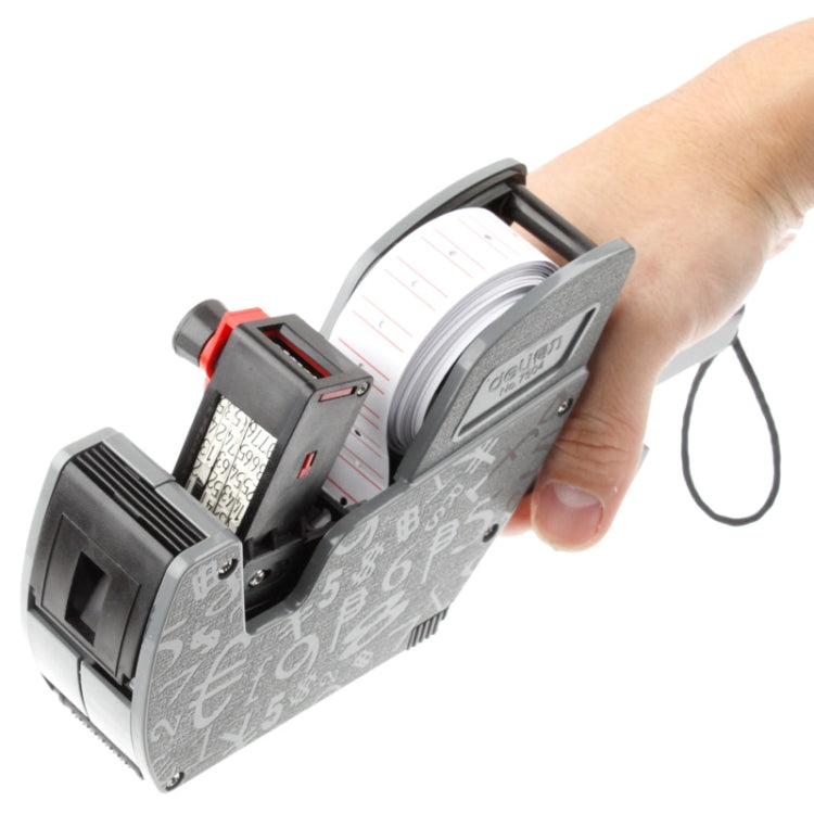 Prezzatrice portatile a 8 cifre con inchiostro ad alte prestazioni, grigia (N. 7504), 7504