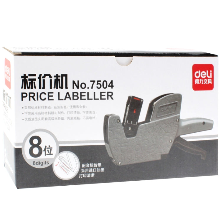Prezzatrice portatile a 8 cifre con inchiostro ad alte prestazioni, grigia (N. 7504), 7504