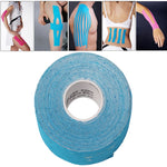 Nastro kinesiologico impermeabile Benda terapeutica per la cura dei muscoli sportivi, dimensioni: 5 m (L) x 5 cm (L), Size: 5mx 5cm Blue, Size: 5m x 5cm Magenta, Size: 5mx 5cm Apricot, Size: 5mx 5cm Black, Size: 5mx 5cm White, Size: 5mx 5cm Green      ...