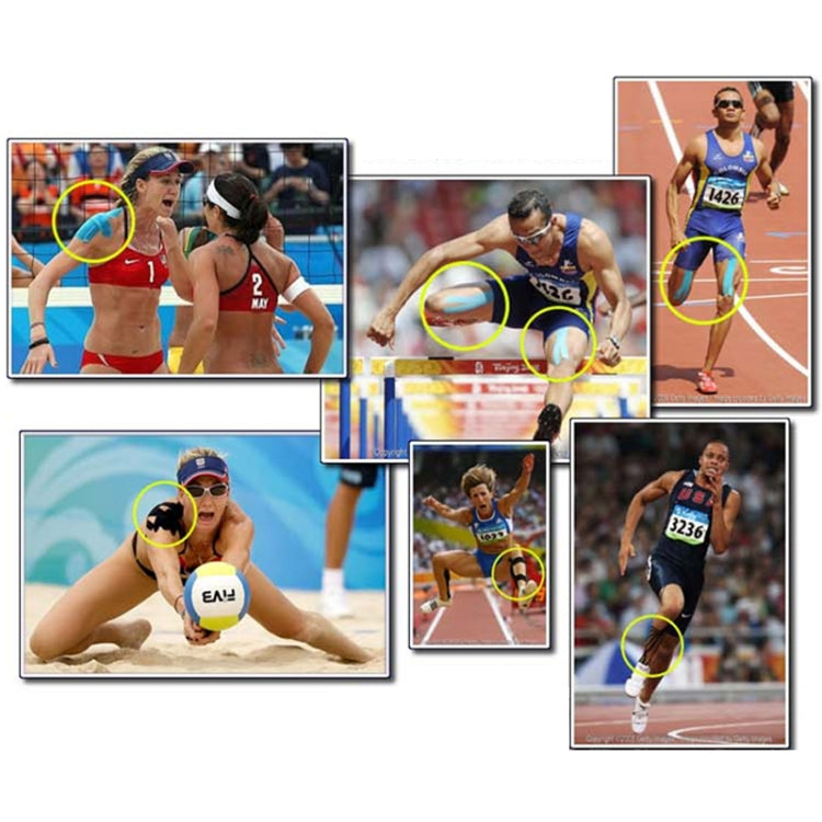 Nastro kinesiologico impermeabile Benda terapeutica per la cura dei muscoli sportivi, dimensioni: 5 m (L) x 5 cm (L), Size: 5mx 5cm Blue, Size: 5m x 5cm Magenta, Size: 5mx 5cm Apricot, Size: 5mx 5cm Black, Size: 5mx 5cm White, Size: 5mx 5cm Green      ...