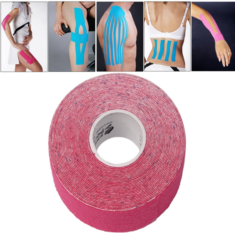 Nastro kinesiologico impermeabile Benda terapeutica per la cura dei muscoli sportivi, dimensioni: 5 m (L) x 5 cm (L), Size: 5mx 5cm Blue, Size: 5m x 5cm Magenta, Size: 5mx 5cm Apricot, Size: 5mx 5cm Black, Size: 5mx 5cm White, Size: 5mx 5cm Green      ...