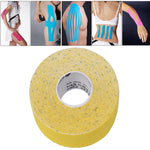 Nastro kinesiologico impermeabile Benda terapeutica per la cura dei muscoli sportivi, dimensioni: 5 m (L) x 5 cm (L), Size: 5mx 5cm Blue, Size: 5m x 5cm Magenta, Size: 5mx 5cm Apricot, Size: 5mx 5cm Black, Size: 5mx 5cm White, Size: 5mx 5cm Green      ...