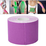 Nastro sportivo impermeabile da 5 m Benda terapeutica per la cura dei muscoli sportivi, larghezza: 5 cm, Size: 5mx5cm, Size: 5m x 5cm Purple