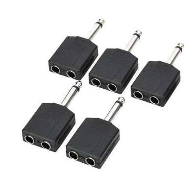 Splitter da maschio a doppia femmina da 6,35 mm (5 pezzi in una confezione, il prezzo è per 5 pezzi), 6.35mm Male to Dual Female